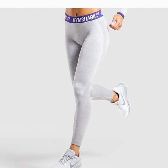 Gymshark Flex Legging V3 Dry Women (S)Compression Ankle Pants Logo Waist EUC - Picture 1 of 5
